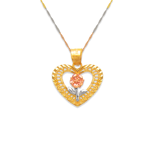 568-167 Rose Heart Pendant