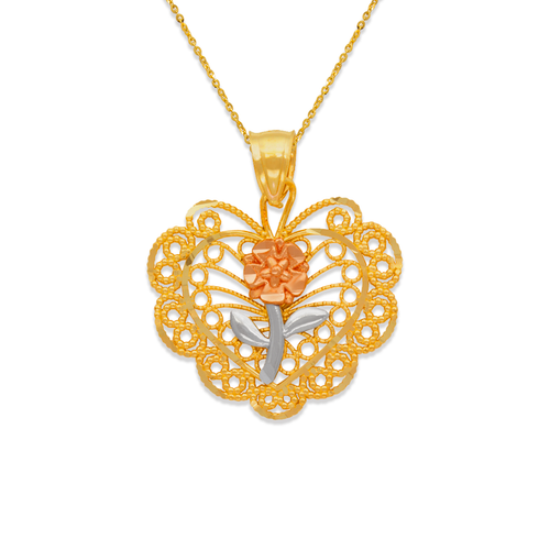 568-173 Rose Heart Pendant
