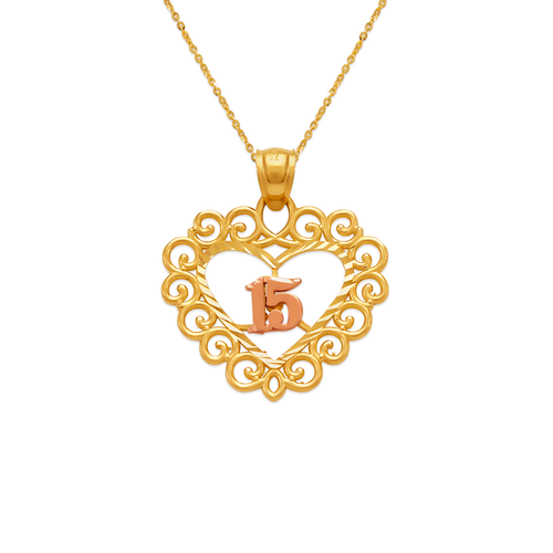 568-202 15 Anos Heart Pendant