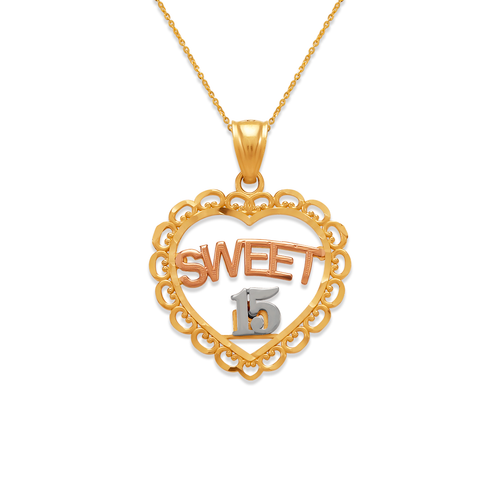 568-204 Sweet 15 Heart Pendant