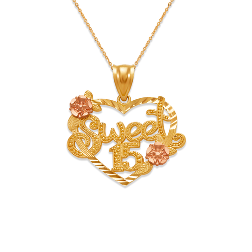 568-206 Sweet 15 Heart Pendant