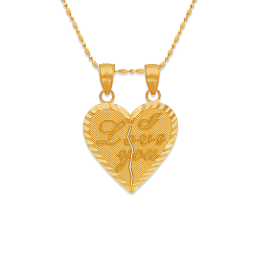 568-263 Two-Piece I Love You Heart Pendant
