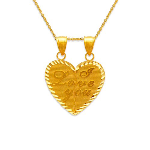 568-264 Two-Piece I Love You Heart Pendant