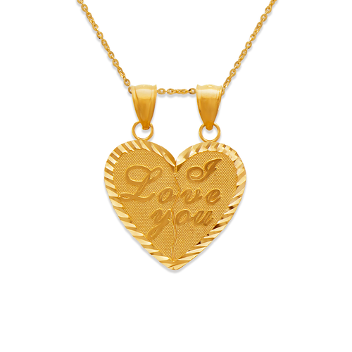 568-264 Two-Piece I Love You Heart Pendant