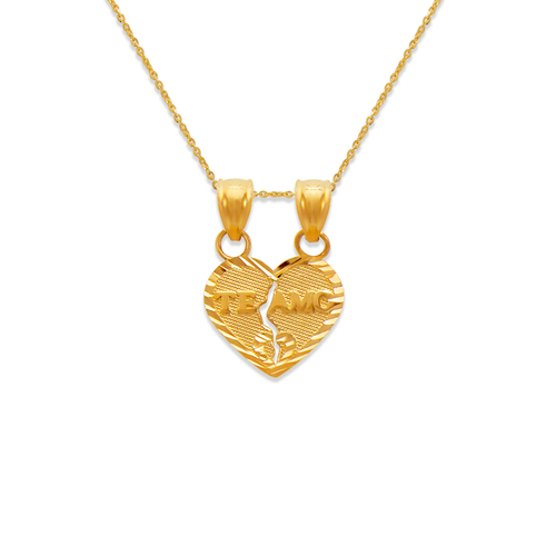 568-287 11mm Two-Piece Te Amo Heart Pendant