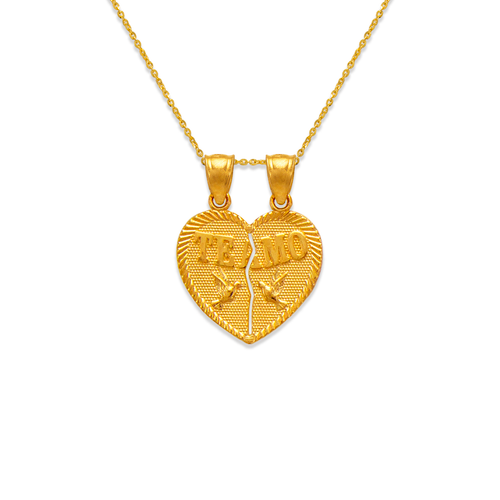 568-294 Two-Piece Te Amo Doves Heart Pendant