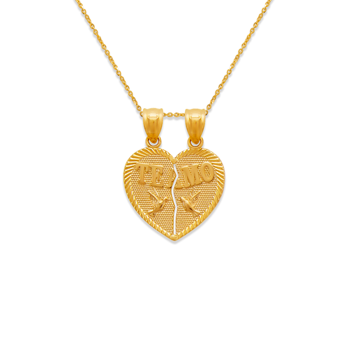 568-294 Two-Piece Te Amo Doves Heart Pendant
