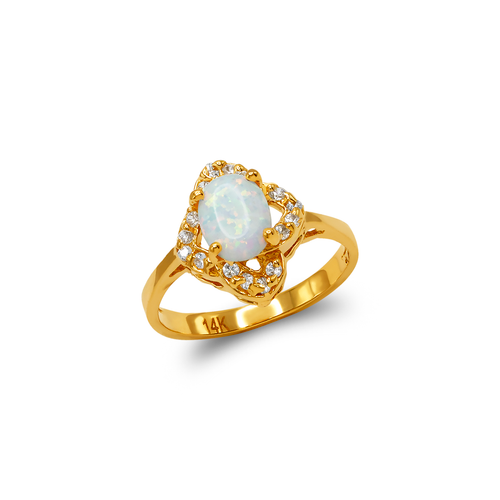 575-011 Ladies Opal CZ Ring