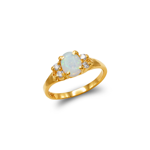 575-023 Ladies Opal CZ Ring