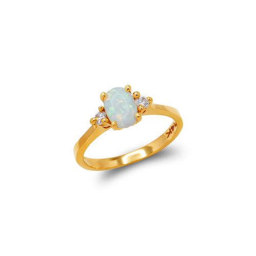 575-028 Ladies Opal CZ Ring