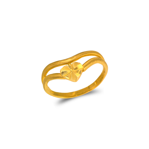 577-016 Ladies Heart Layered Band Ring