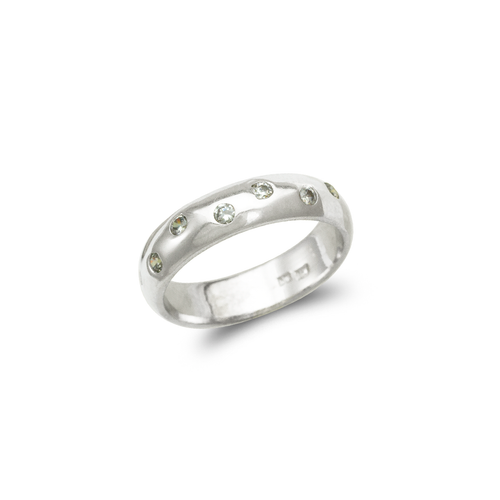 671-011W 5mm Ladies White Band Ring