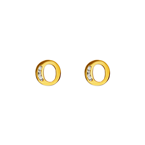 583-102O Initial "O" Stud Earrings