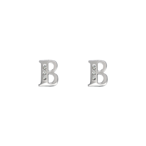 583-102WB Initial "B" Stud Earrings