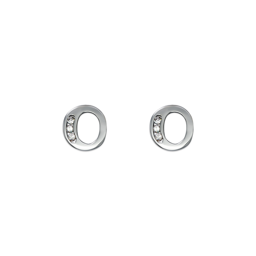 583-102WO Initial "O" Stud Earrings