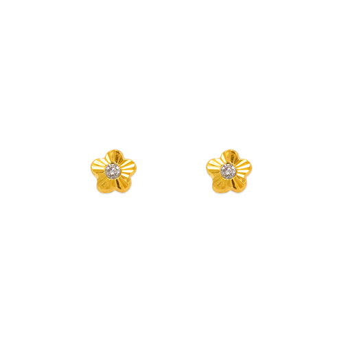 343-202 Mini Flower CZ Stud Earrings