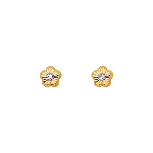 343-202 Mini Flower CZ Stud Earrings