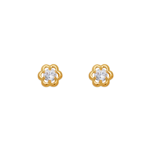343-210 Small CZ Rose Stud Earrings 343-210 Small CZ Rose Stud Earrings