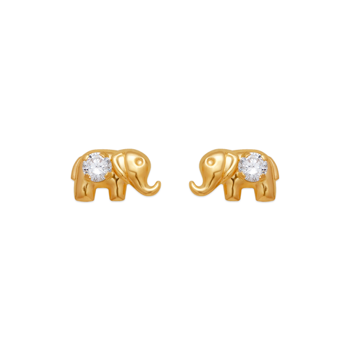 343-213 Elephant CZ Stud Earrings
