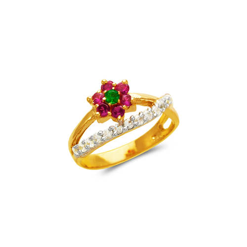 673-108 Ladies Flower CZ Ring