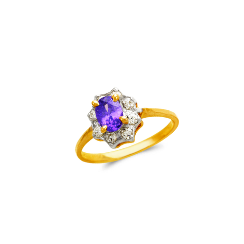 673-152 Ladies Flower CZ Ring