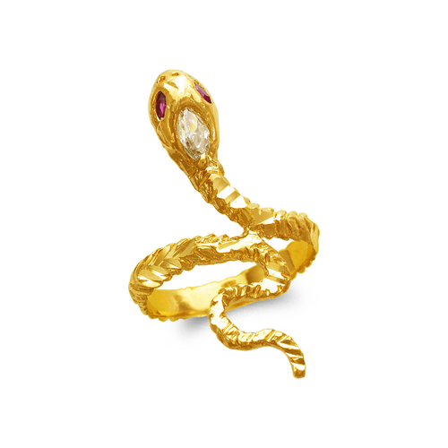 673-740 Ladies Snake Fashion CZ Ring
