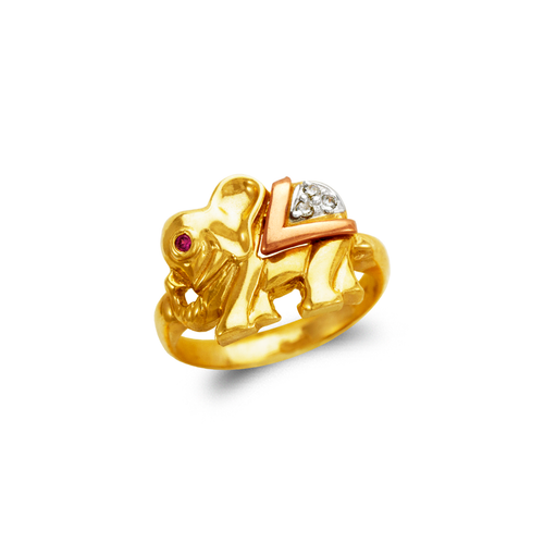 673-751 Ladies Medium Elephant Fashion CZ Ring