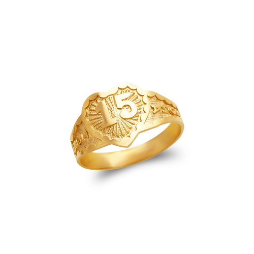 678-003 Ladies 15 Anos Heart Filigree Ring