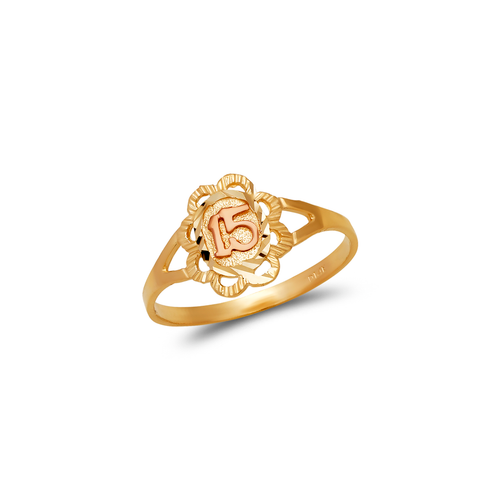 678-036 Ladies 15 Anos Flower Filigree Ring