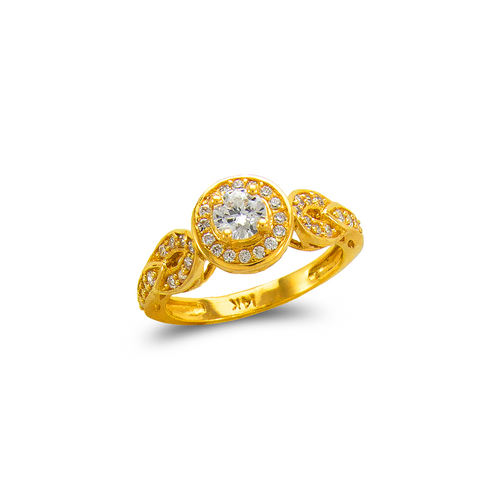 873-323 Ladies Fashion Solitaire CZ Ring