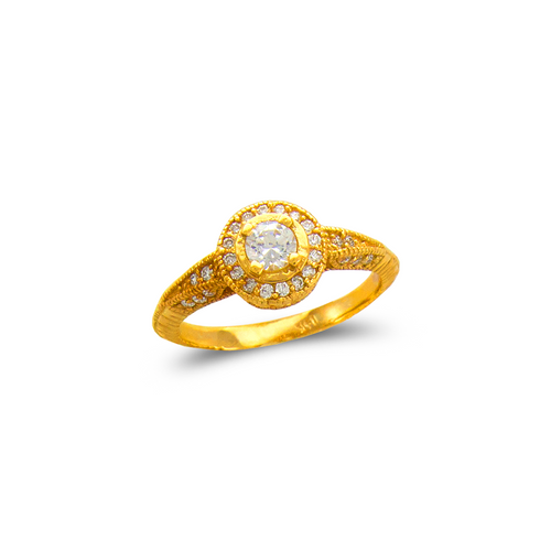 873-329 Ladies Fashion Solitaire CZ Ring