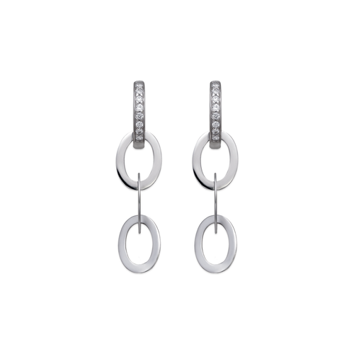 443-106W Fancy Linked CZ Earrings