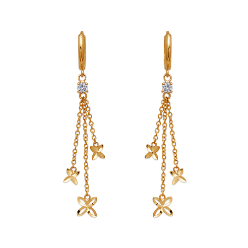 443-110 Fancy Flower CZ Earrings