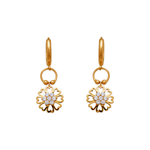 443-117 Fancy Flower CZ Earrings