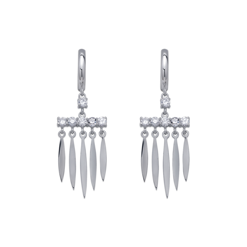 443-120W Fancy Chandelier CZ Earrings