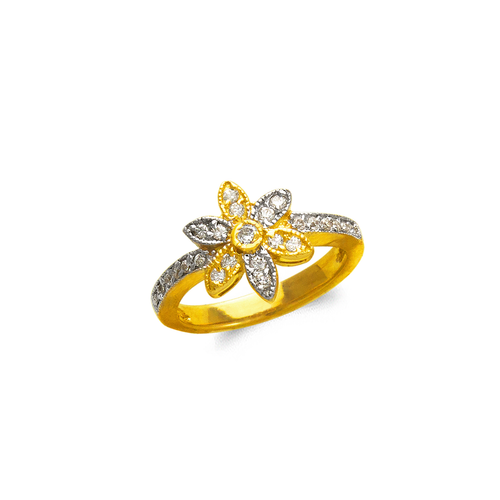 673-532 Ladies Fashion Flower CZ Ring