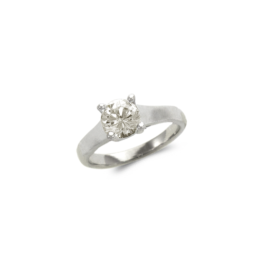 673-564W Ladies Fashion White Solitaire CZ Ring