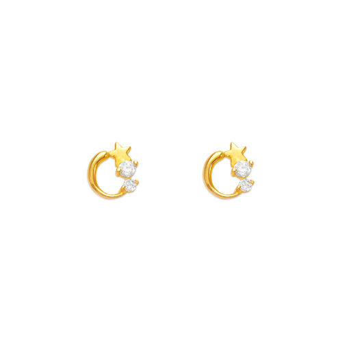 443-438 Star CZ Stud Earrings
