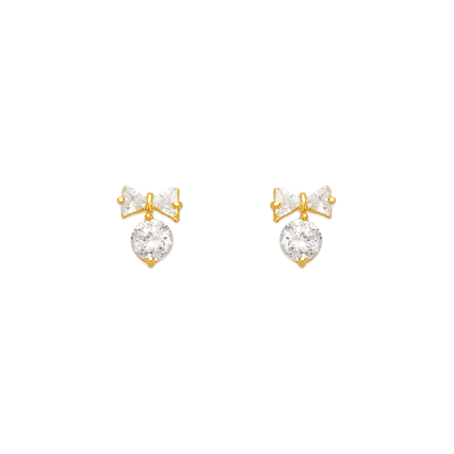 443-448 Bow CZ Stud Earrings