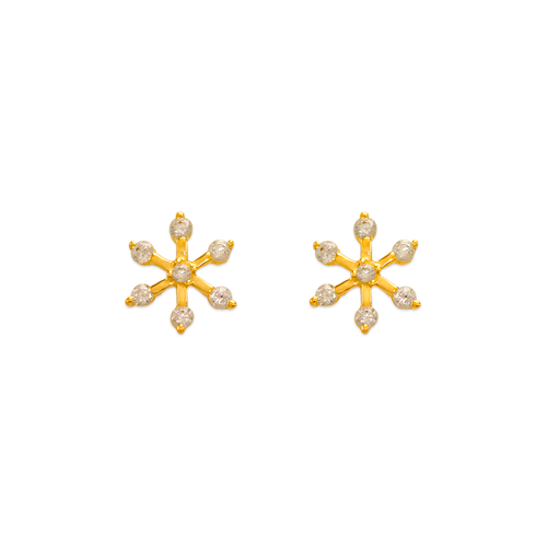 443-449 Snowflake CZ Stud Earrings