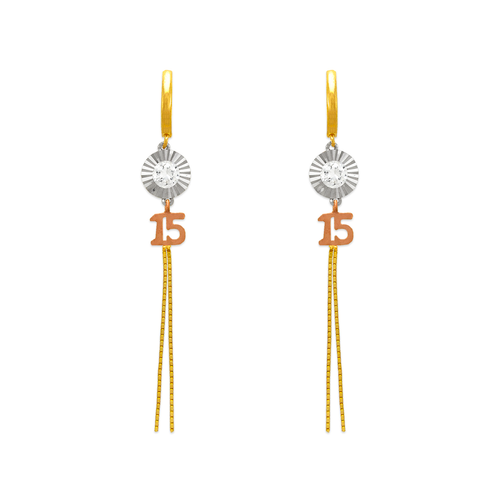 443-352 Fancy 15 Anos CZ Drop Earrings