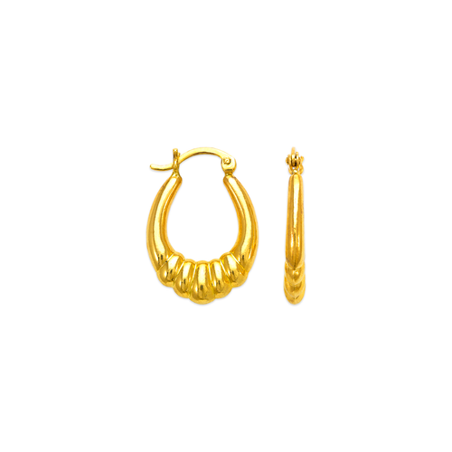 547-121 Hollow Shrimp Hoop Earrings