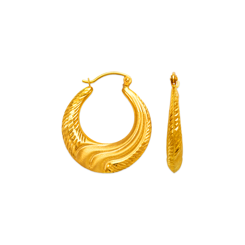 547-140 Hollow Shrimp Hoop Earrings