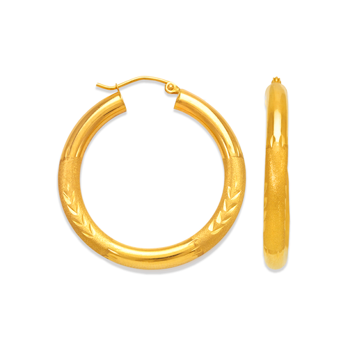 546-251S 4mm Round Tube Hoop Earrings