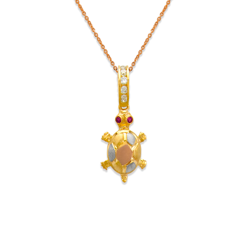 483-215 Fancy Turtle CZ Pendant