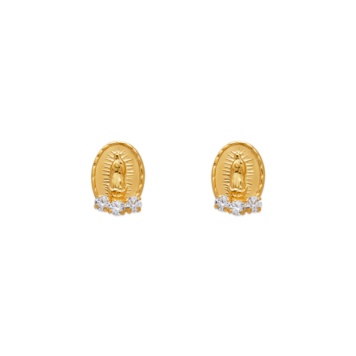 343-312WH Guadalupe CZ Stud Earrings