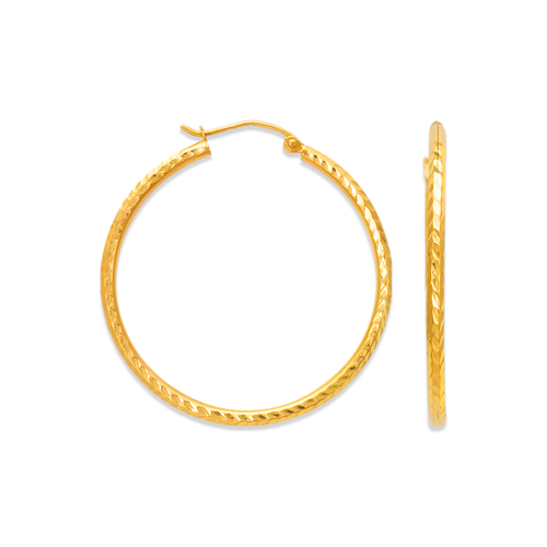 546-501S 2mm Round Tube Hoop Earrings