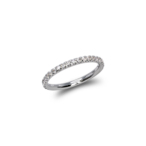 773-011W Ladies Fancy White CZ Band Ring