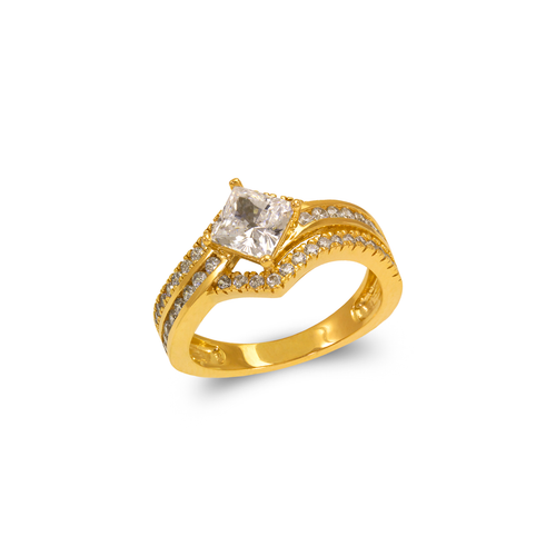 773-131 Ladies Fancy Diamond Solitaire CZ Ring