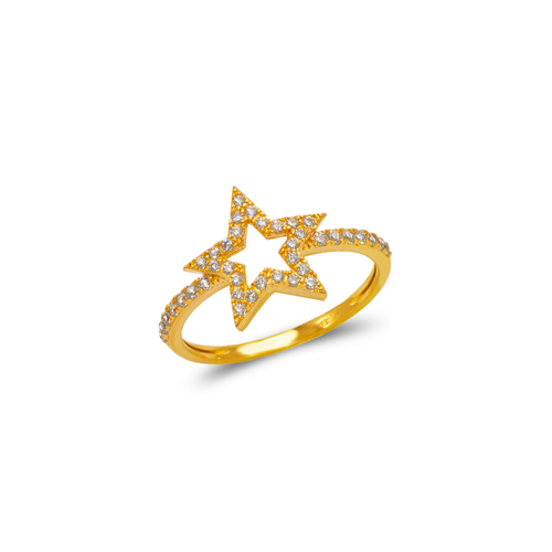 773-501 Ladies Fancy Star CZ Ring